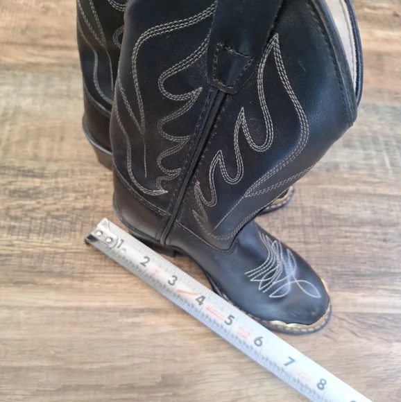 Old West Unisex Black Western Boots size 085/8.5 - Picture 12 of 12